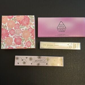 douyin makeup! 2 eyeshadow palettes + eyeshadow glitter + eyeliner